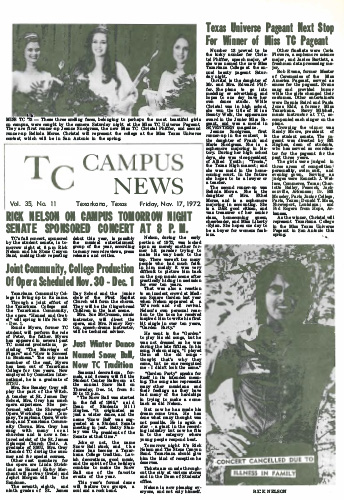 Campus News – Vol 35 No 11 – November 17, 1972