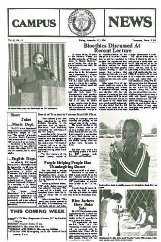 Campus News – Vol 41 No 11 – November 17, 1978