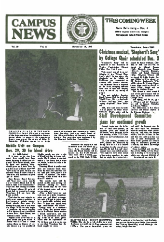 Campus News – Vol 39 No 11 – November 19, 1976