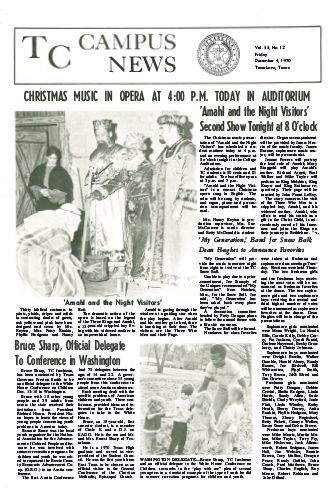 Campus News – Vol 33 No 12 – December 4, 1970