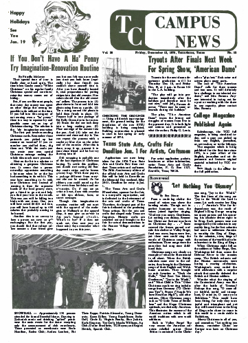 Campus News – Vol 38 No 13 – December 12, 1975
