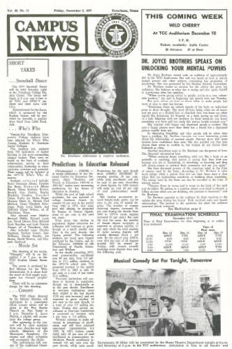 Campus News – Vol 40 No 11 – December 2, 1977