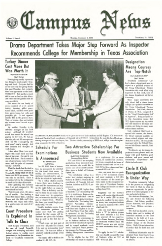 Campus News – Vol 43 No 6 – December 1, 1980