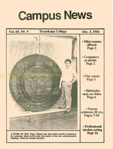 Campus News – Vol 60 No 4 – December 5, 1986
