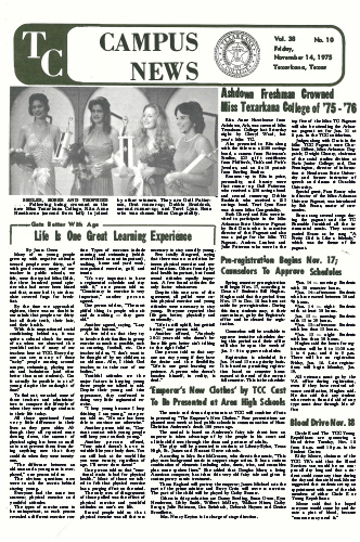 Campus News – Vol 38 No 10 – November 14, 1975