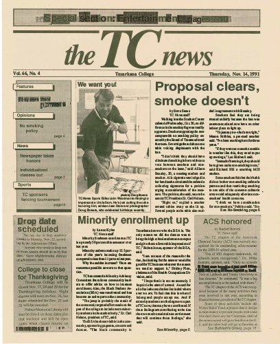 The TC News – Vol 66 No 4 – November 14, 1991