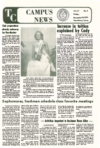 Campus News – Vol 37 No 9 – November 16, 1974