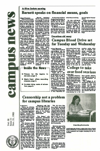 Campus News – Vol 58 No 11 – November 21, 1983