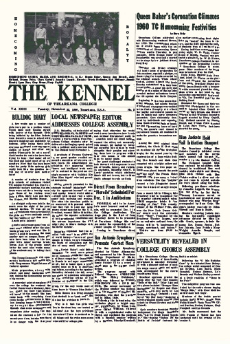 The Kennel – Vol 23 No 3 – November 22, 1960