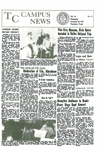Campus News – Vol 34 No 11 – November 24, 1971