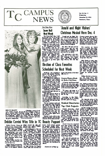 Campus News – Vol 33 No 11 – November 25, 1970