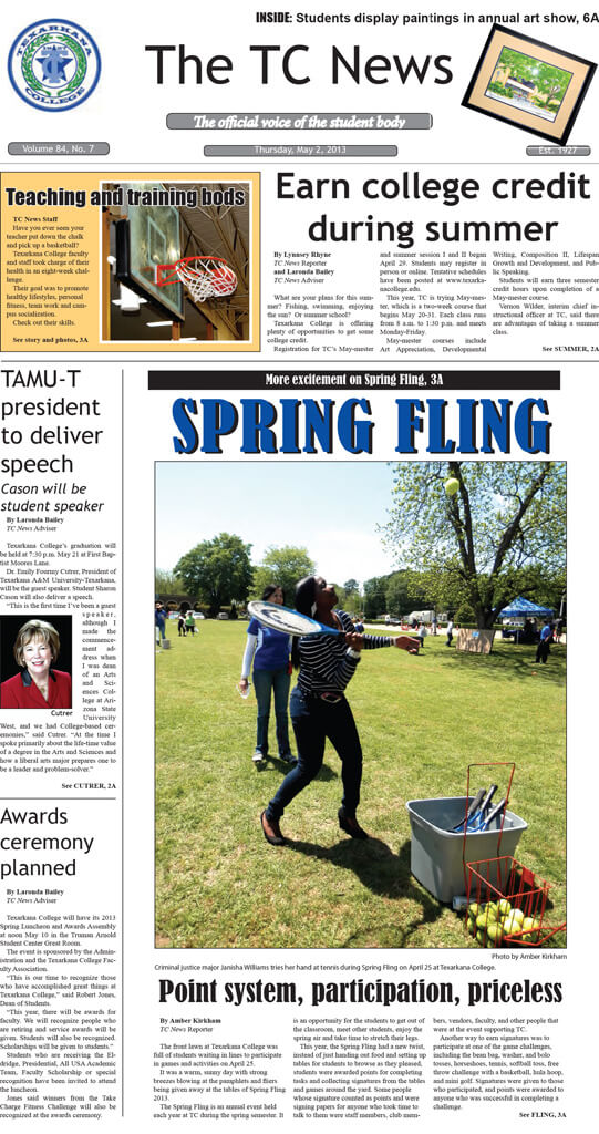 The TC News – Vol 84 No 7 – May 2, 2013