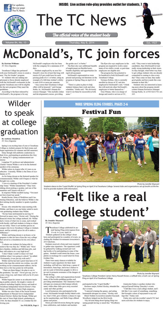 The TC News – Vol 84 No 13 – May 8, 2014