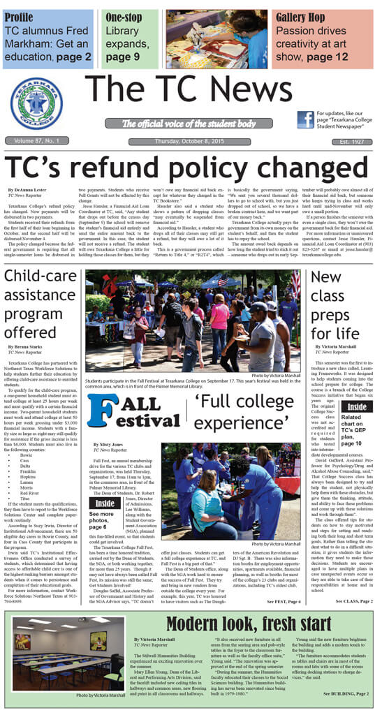 The TC News – Vol 87 No 1 – October 8, 2015