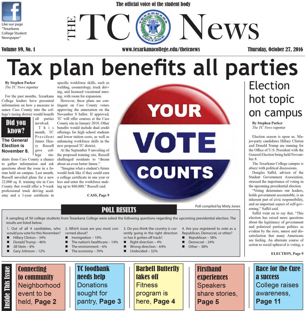 The TC News – Vol 89 No 1 – October 27, 2016