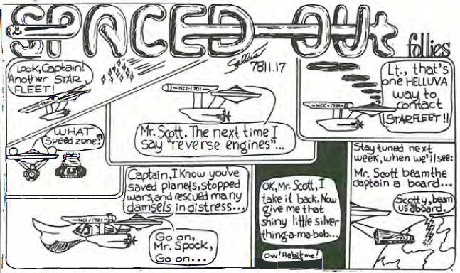 Spaced Out cartoon - several mini situation jokes