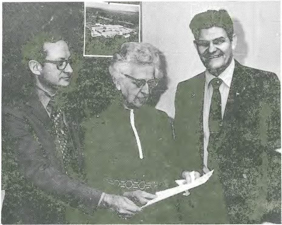 Photo of John Benson, Mrs, A.J. Davis, and Dr. J.W. Cady