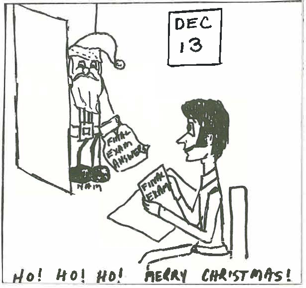 Santa delivers final exam answers